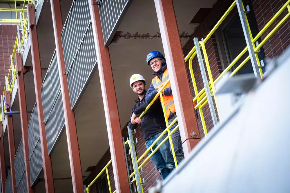 bouwers van de gouwzeestraat in de nieuwbouw